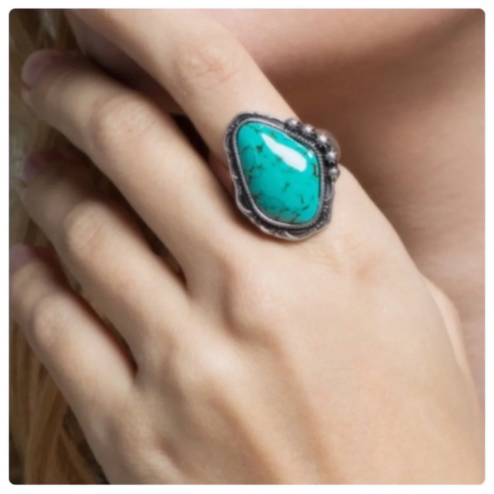 Boho Western Navajo Adjustable Ring - Picture 3 of 5